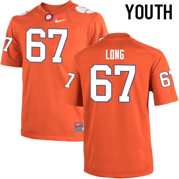 Youth Clemson Tigers #67 Stacy Long College Football Jerseys-Orange